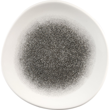 Churchill »Raku« »Quartz Black« lapos tányér, organikus, ø: 210 mm tányér és evőeszköz