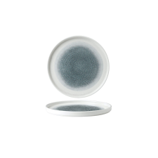 Churchill »Raku« »Topaz Blue« lapos tányér, magasított peremmel, Ø: 260 mm tányér és evőeszköz