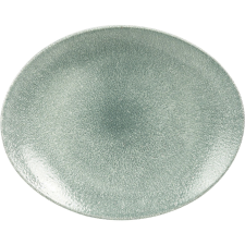 Churchill »Raku« »Topaz Kék« lapos, ovális tányér, hossza: 270 mm tányér és evőeszköz