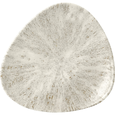 Churchill »Stone« »Aged grey« lapos tányér, háromszög, ø: 192 mm tányér és evőeszköz
