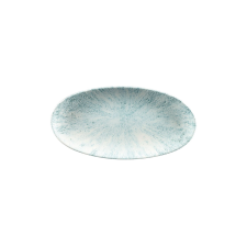 Churchill »Stone« »Aquamarine« lapos tányér, ovális, hossza: 298 mm tányér és evőeszköz