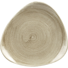 Churchill »Stonecast« »Antique Taupe« lapos tányér, háromszög, ø: 192 mm tányér és evőeszköz