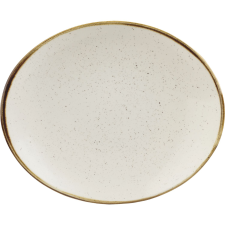 Churchill »Stonecast« »Barley White« lapos tányér, ovális, coup, hossza: 192 mm tányér és evőeszköz