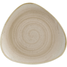 Churchill »Stonecast« »Nutmeg Cream« lapos tányér, háromszög, Ø: 192 mm tányér és evőeszköz