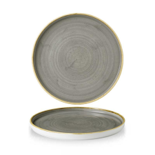 Churchill STONECAST PEPPERCORN GREY kerámia peremes lapos tányér, walled 26cm 1db, SPGSWP261 tányér és evőeszköz