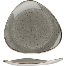 Churchill »Stonecast« »Peppercorn Grey« lapos tányér, háromszög, Ø: 265 mm tányér és evőeszköz