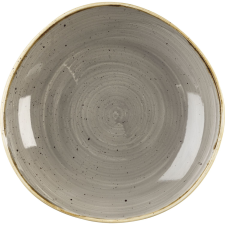 Churchill »Stonecast« »Peppercorn Grey« mély tányér, organikus, ø: 253 mm tányér és evőeszköz