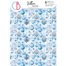 Ciao Bella Elegance of Blue Vellum papírkészlet A4 Vellum Paper Patterns (6 ív) decoupage papír