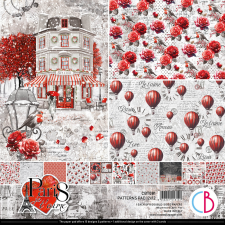 Ciao Bella Paris Je t'aime Papírkészlet A4 Creative Pad (9 ív) decoupage papír