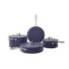 Ciarra Ciarra edénykészlet, Midnight Dream, 4 részes, serpenyő/edény/fazék/magas serpenyő, kerámia belső bevonat, alumínium anyag, minden hőforrással kompatibilis, mosogatógépben mosható, ergonomiku