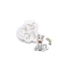  Cica alakú szilikon fondant formázó sütés és főzés