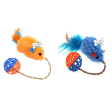  Cica csörgő labda plüss húzóegérrel játék macskáknak