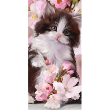 Cicás Bloomy Purr fürdőlepedő, strandtörölköző 70x140cm lakástextília