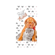 Cicás, kutyás Kutyás, cicás törölköző (barátság) lakástextília