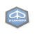 CIF Piaggio 31x36mm-es alumínium ragasztandó embléma - Vespa PK50, PK80 82-88