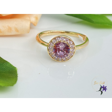  Cintia antiallergén vékony, kristályköves gyűrű 18K gyűrű