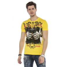 Cipo & Baxx CIPO&BAXX DIVATOS FÉRFI PÓLÓ CT542YELLOW