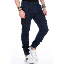 Cipo &amp; Baxx DIVATOS FARMER CD422 BLUE CAMOUFLAGE férfi nadrág