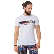 Cipo & Baxx DIVATOS FÉRFI PÓLÓ CT712 WHITE