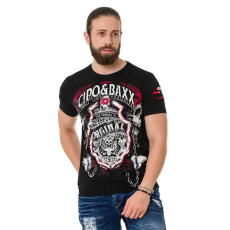 Cipo & Baxx DIVATOS FÉRFI PÓLÓ CT772 BLACK