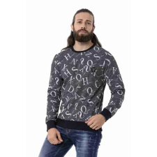 Cipo &amp; Baxx DIVATOS FÉRFI PULÓVER CL513 ANTHRACITE férfi pulóver, kardigán