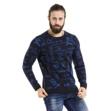 Cipo &amp; Baxx FÉRFI KÖTÖTT PULÓVER CP276 NAVY BLUE férfi pulóver, kardigán