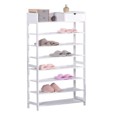  Cipőpolc, 7 soros, fehér, KATLEY bútor