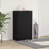  Cipőszekrény polcokkal Fekete tölgy 59 x 35 x 100 cm Faanyag