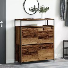  Cipőszekrény polcokkal Öreg fa 100 x 34 x 112 cm Faanyag bútor