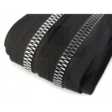  Cipzár ezüst fogakkal 2 méter - 2 szín rövidáru