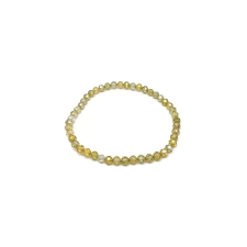 Cirkon fazettált zöld golyó karkötő 4mm karkötő