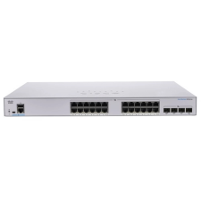 Cisco CBS350-24T-4G 24x1000Mbps + 4xGigabit SFP Fémházas Rackes Menedzselhető switch hub és switch
