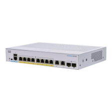 Cisco Cisco CBS250-8P-E-2G 8x GbE PoE+ LAN 2x combo GbE RJ45/SFP port L2 menedzselhető PoE+ switch hub és switch