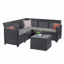  Claire VII 5 személyes sarokgarnitúra párnatartós asztallal kerti bútor