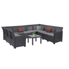  Claire XII 10 személyes sarokgarnitúra orlando asztallal kerti bútor