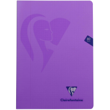 Clairefontaine füzet (A4, 40 lap, négyzethálós) PP borítású, 6-féle szín füzet