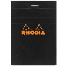 Clairefontaine Rhodia fekete jegyzetblokk, 80lap, kockás 14,8x21cm füzet