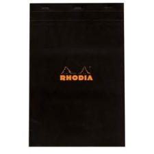 Clairefontaine Rhodia fekete jegyzetblokk  kockás 80lap  21x31 8cm füzet