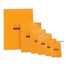 Clairefontaine Rhodia narancs jegyzetblokk  80lap  kockás  5 2x7 5cm jegyzettömb
