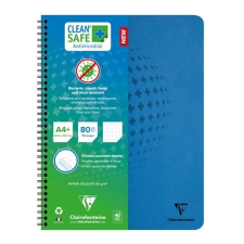 Clairefontaine Spirálfüzet Clairefontaine Clean`Safe A/4+ 80 lapos kockás antimikrobiális füzet