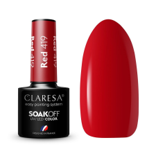 Claresa Áztatásmentes UV/LED Hibrid Lakk 419 Piros Árnyalatban, 5g lakk zselé