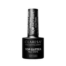 Claresa Csillámos Fedőlakk Glitter Ezüst - Hibrid, 5 g lakk zselé