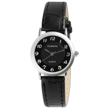  Clasixx női karóra fekete műbőr szíjjal karóra