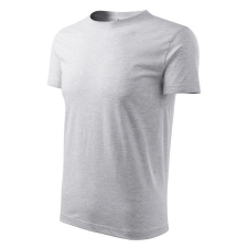 Classic New póló férfi világosszürke melírozott 2XL férfi póló