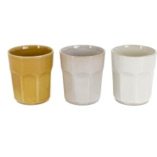 Clay Pohár Everest 280 ml, sada 3 ks, béžový bögrék, csészék