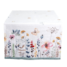 Clayre & EEf Asztali futó 50x140cm, 100% pamut, Flowerbomb lakástextília