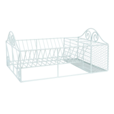 Clayre &amp; EEf Fém edényszárító 29x27x18cm, fehér konyhai eszköz