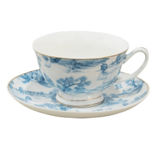 Clayre & EEf Porceláncsésze+alj, 250ml, keleti tájas, blue bögrék, csészék