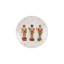 Clayre & EEf CLEEF.HLCDP Porcelán desszerttányér diótörős 20x2cm,Happy Little Christmas konyhai eszköz