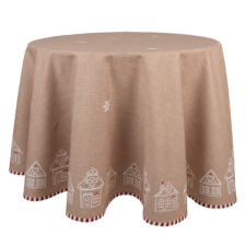 Clayre & EEf Karácsonyi asztalterítő 170cm Gingerbread Bliss karácsonyi textilia